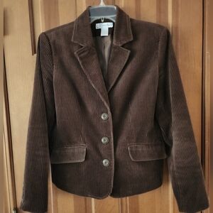 Brown Corduroy Blazer, Size Small